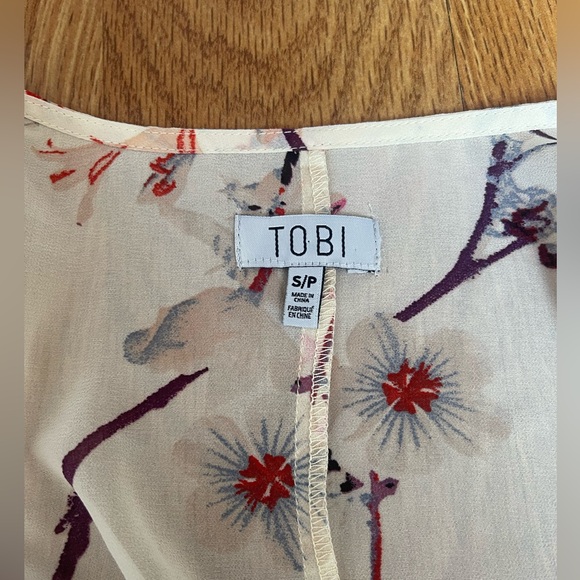 Tobi floral open front Kimono size S - Picture 5 of 9
